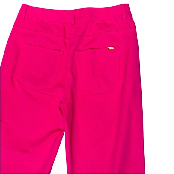 St. John Sport Pink Straight Leg Mid Rise Dressy Pants Size 4 - Picture 4 of 13